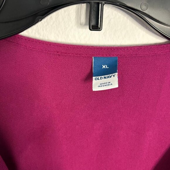 Deep Berry Maxi Wrap Dress With V Neck and Tie Detail - Picture 2 of 4